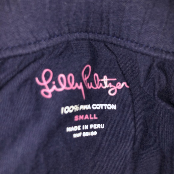 Lilly Pulitzer strapless navy blue top, size small, NWT - Picture 3 of 4